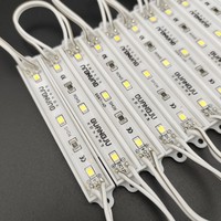 Module LED pour éclairage extérieur, signalisation publicitaire, module lumineux extérieur 12v 2 lampes, signalisation SMD2835, module LED revêtu d'époxy 7510