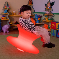 Chaise pivotante d'équilibre pour enfants, équipement d'entraînement sensoriel, plateau rotatif, fitness vestibulaire, LED RGB, chambre, appartement