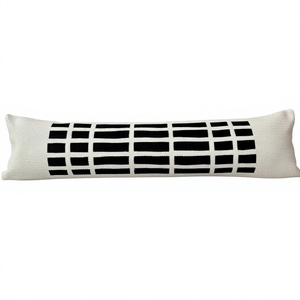 Minimalist Geometric Woven Bohemian Style Non-Toxic Customizable Cotton Square Removable Washable Decorative Throw <b>Pillow</b> Cover - Product Image 1