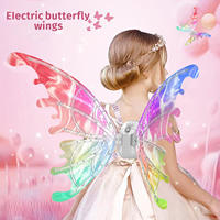 Meistverkaufte LED Elektrische Musik-Schmetterlingsflügel, Leuchtende Engelsflügel für Kinder als Halloween- und Weihnachtsparty-Accessoire