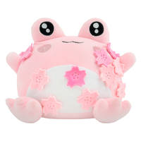 Oreiller grenouille rose mignon personnalisé en gros jouet confortable Q bounce jouets en peluche