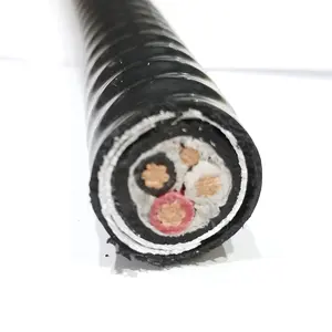 600V or 1000V 3 conductor 12awg CUL approved type teck90 cables RW90 with ground aluminium armour cables