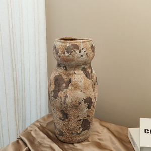 בציר וינטג 'רטרו פרחים סירי הבחין אגרטל קרמיקה מחוספס למרפסת גינה פרחים קישוט - Product Image 3