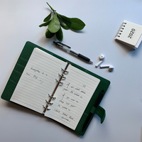 2025 rétro haute qualité vert A6/A5 rétro bureau cahiers créatif magnétique boucle liant journal cahier Agenda pratique