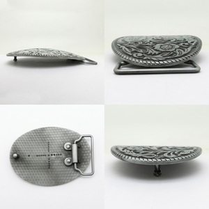 Fibbia per <span class=keywords><strong>cintura</strong></span> western 3D in argento antico pressofuso, stile vintage cowboy, con aquila floreale e turchese celtico, 40mm, da <span class=keywords><strong>uomo</strong></span>, stili assortiti, all'ingrosso - Product Image 3