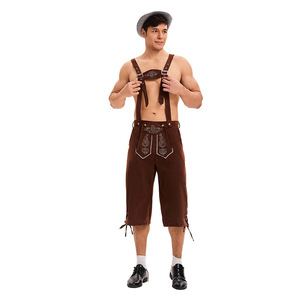 Disfraz de Oktoberfest para Hombre y Mujer, Verano 2021, Tres Colores, Poliéster, Lederhosen, Unisex, Ropa de Actuación - Product Image 4
