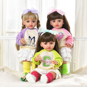 Yeezwood Poupée Musicale en Silicone de 55 cm, Grande Poupée Reborn Mignonne, Jouet pour Tout-Petits, Poupées Réalistes pour Filles, Offre Spéciale - Product Image 1