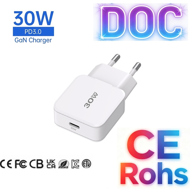 Tommox Usb C Charger Pd 30w Mobile Phone Pd Fast Charger Mini Gan Charger 30w for Wall Fast Pd Phone Chargers 30w ipad Tablet