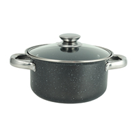 Batterie de cuisine multifonctionnelle en acier au carbone antiadhésif pour la maison, l'hôtel ou le restaurant, la cuisine avec boîte de couleur