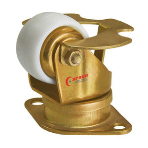 Stahl Air Cargo <span class=keywords><strong>Caster</strong></span> Wheel 58mm Nylon Doppel kugellager platte Rollen mit Zehen schutz drehbar OEM anpassbar - Product Image 1