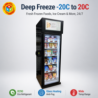 Distributeur automatique de produits surgelés avec détection de poids, armoire congélateur intelligente, écran LCD 22 pouces, 4 étages, 8 paniers, paiement par carte, libre-service