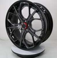 Neue Mattschwarze Felgen mit Roter Kappe, Mehrspeichen-Design, Geschmiedete 6061 T6 Aluminiumlegierung, 18-24 Zoll, Maßanfertigung, 6 Jahre Garantie
