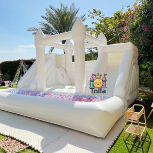 Trampoline gonflable Combo Château de trampoline de mariage Trampoline <span class=keywords><strong>blanc</strong></span> commercial Maison avec toboggan - Product Image 3