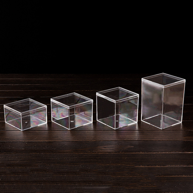 Acrylic Boxes for Display, Small Acrylic Box with Lid, Square Cube Storage Containers for Candy, Jewelry, Pill and Tiny Item