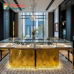 Minimalist Custom Jewelry Display Counter Manufacturer Wood Frame Brand Store Showcase Cabinet - Product Image 5