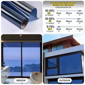 Película de Vinilo <span class=keywords><strong>para</strong></span> <span class=keywords><strong>Ventanas</strong></span> con Efecto <span class=keywords><strong>Espejo</strong></span> Unidireccional Plateado, Control de Calor, Protección UV e Impermeable <span class=keywords><strong>para</strong></span> Edificios - Product Image 4
