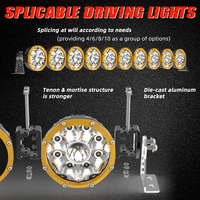 Feux tout-terrain 4x4 kc 12V 24V Barre lumineuse LED de 22 pouces