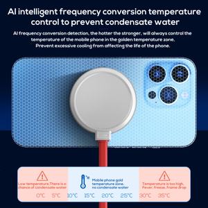 Refroidisseur de téléphone pour jeux MEMO DL19, haute puissance de refroidissement 48W, refroidissement liquide, radiateur pour téléphone mobile IOS Android - Product Image 5