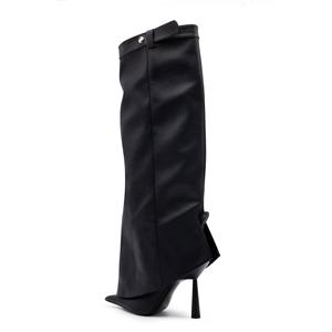 2024 dames luxe fait à la main de haute qualité concepteur personnalisé hiver bout pointu genou talon haut <span class=keywords><strong>jupe</strong></span> bord <span class=keywords><strong>bottes</strong></span> en <span class=keywords><strong>cuir</strong></span> pour les femmes - Product Image 3