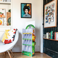 Présentoir de sol en carton personnalisé 2026 pour magazines – Support de livres très demandé pour les expositions en librairie et les présentations de produits