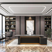 Aisdecor - Mobilier de bureau haut de gamme au design moderne personnalisé pour PDG, directeurs et cadres - Étagères de séparation et armoires murales