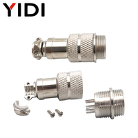 Connecteur GX16 en alliage de zinc/cuivre pour l'aviation, mâle/femelle, câble LC pour aviateur, 2 à 8 broches, prise circulaire à encliquetage, prise de connexion IP67 CE