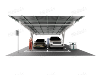 Abri solaire pour voiture à poteau unique en acier au carbone, facile à installer, avec surface anodisée, durée de vie de 20 à 25 ans, résistance au vent de 60 m/s pour terrain ouvert
