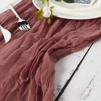 Motif rayé décoration de mariage gaze chemin de Table tissé Technique dîner nappe pour fromage tissu Arrangement de fleurs