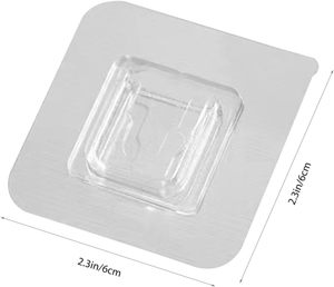 Creative <b>Storage</b> 6*6cm Nano Non-marking Concave Buckle PVC+pc+Acrylic Transparent Single Double Adhesive <b>Wall</b> Kitchen Bathroom - Product Image 2