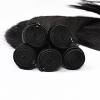 Rambut Asli Brasil Mink Lurus Grosir, Bundel Rambut 30 32 34 36 Inch, 100% Kutikula Tersusun Rapi, Ekstensi Rambut Manusia Double Weft