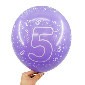 Bóng bay latex nhiều màu sắc, hình tròn, in hình, kích thước 12 inch, bán buôn, dùng cho tiệc sinh nhật và Giáng sinh, có thể bơm khí heli - Product Image 4