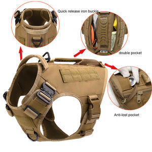 Imbracatura tattica leggera e silenziosa per animali domestici con Clip al guinzaglio anteriore con gancio identificativo per cani, nessuna funzione di trazione per il gilet MOIR da addestramento per cani da lavoro - Product Image 4