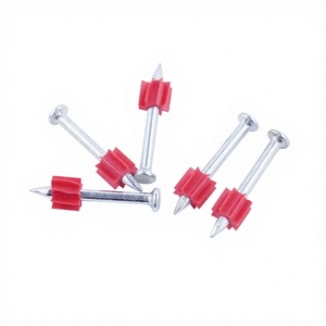 Chiodo per Sparachiodi in Alluminio con Gambo Liscio per Applicazioni su Acciaio e Calcestruzzo, con Rondella Rossa, Fornitura Diretta dalla Fabbrica - Product Image 2