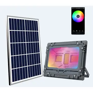 High Efficiency Super Brightness Die Casting Aluminum Housing RGB Solar Lights Outdoor 100w 200w 300W 500w 800w Flood Light