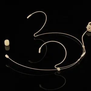 HM-4021 Professionele Mini Beige Kleur Hoofdgedragen Microfoons Headset Microfoon Voor Sennheisir Draadloze Body-Pack