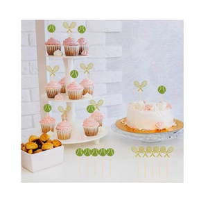 Décorations de cupcakes sur le thème du sport pour les fêtes de bébés, garçons et filles, fournitures de décoration pour fêtes d'enfants - Product Image 5