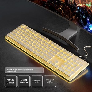 Langtu L1 Teclado inalámbrico Sensación mecánica Silencioso Retroiluminado Teclado con cable PC Laptop Office E-Sports Color Gaming Teclados - Product Image 6