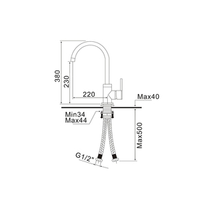 Di alta Qualità <span class=keywords><strong>Nero</strong></span> Vernice Spray Rubinetto Della <span class=keywords><strong>Cucina</strong></span> <span class=keywords><strong>Miscelatore</strong></span> Acqua Calda E Fredda - Product Image 3