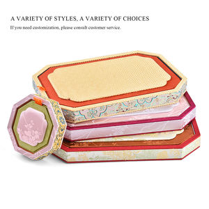 Cercueil impérial en pierres précieuses |   Plateau de présentation en tissu de soie style palais pour bijoux, bagues, bracelets, rangement et présentation ChenLu CL-6046 - Product Image 4