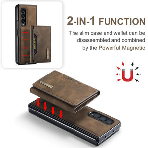 Pour <span class=keywords><strong>Samsung</strong></span> <span class=keywords><strong>Z</strong></span> <span class=keywords><strong>Fold</strong></span> <span class=keywords><strong>3</strong></span> Fold3 Cover <span class=keywords><strong>Coque</strong></span> Original DG. MING M2 Magnétique Pliable Amovible Portefeuille En Cuir Téléphone Cas Antichoc - Product Image 2