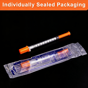 <span class=keywords><strong>Jeringas</strong></span> <span class=keywords><strong>de</strong></span> Insulina Ultrafinas <span class=keywords><strong>de</strong></span> 31G, 0.5ml 1ml, Desechables y Estériles, Inyección sin Dolor, 100 Unidades/Caja, Uso Veterinario - Product Image 4