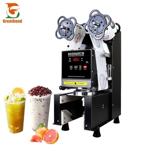 Máquina Selladora de Vasos de Plástico y Papel para Bebidas, Jugos, Leche y Té de Burbujas, Semiautomática, Comercial, de 90/95 mm - Product Image 1