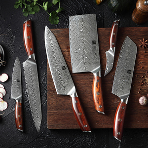 6 PCS Super <strong>Sharp</strong> 67 Layers Damascus Steel Kitchen Chef <strong>Knife</strong> <strong>Set</strong> With Rosewood Handle - Product Image 1