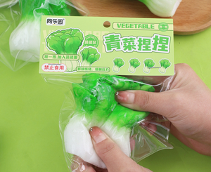 2025 nouveau jouet anti-Stress sensoriel Squishy Squeeze légumes verts Bok Choy Pakchoi pour 5 à 7 ans enfants garçons et filles - Product Image 4