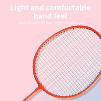Ensemble de raquettes de badminton pour adultes Jeberly, pack double (2 raquettes), cadre en fibre de carbone, léger, haute rigidité, poignée en PU durable, pliable