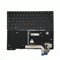 Baru untuk Lenovo Thinkpad T14 Gen 3 L14 Gen 3 P14s G3 dengan titik dengan lampu belakang Keyboard Latin Latin versi Nordik Spanyol