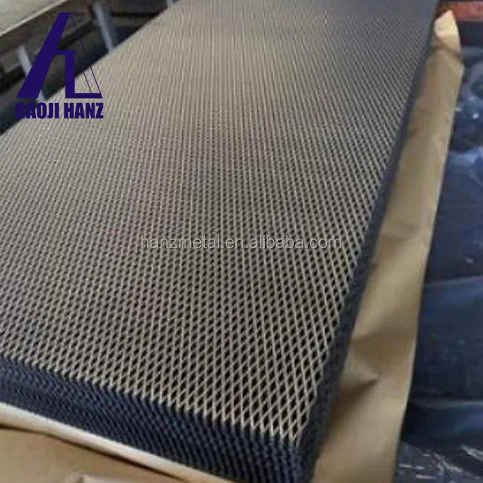 Platinized nickel expanded mesh anode