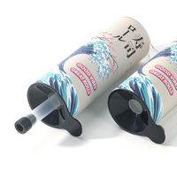 Tube à sushi biodégradable avec papier aluminium, format push-up, petit cylindre en papier