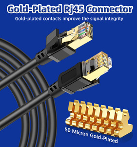 Cable Ethernet Cat8 en Stock, 40Gbps, 28AWG, SFTP, RJ45, PVC, Cable de Conexión de Red de Cobre Desnudo, OEM, ODM - Product Image 5