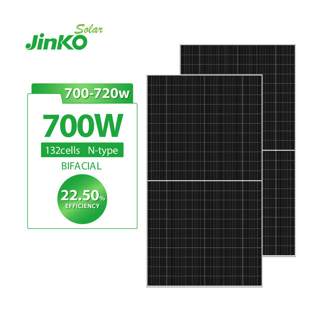 Jinko Mono Solar Panels Topcon 720 W 700 Watt 600 Watt 500W Bifacial Double Glass Solar Panel Roof